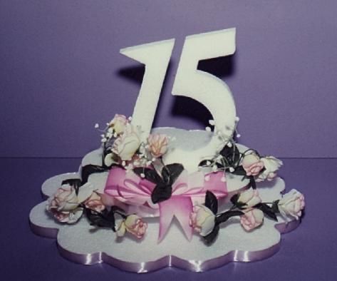 centro de mesa para festa de 15 anos